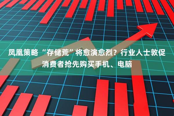 凤凰策略 “存储荒”将愈演愈烈？行业人士敦促消费者抢先购买手机、电脑